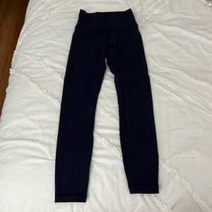 LULULEMON NAVY BLUE WUNDER UNDER PANTS